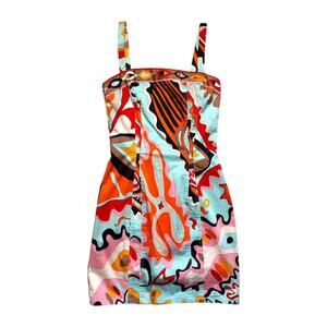 Multicolor vintage firenze dress